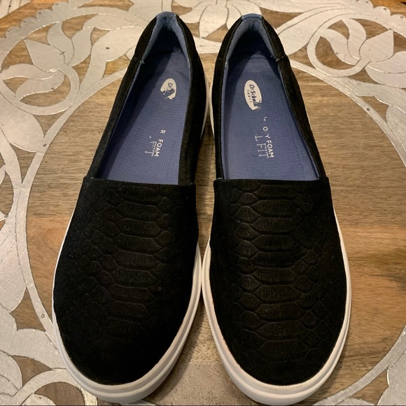Dr. Scholl's Shoes - Dr.Scholls Be Wondered Slip-on Black Tennis Shoe With Textured Pattern Sz 7